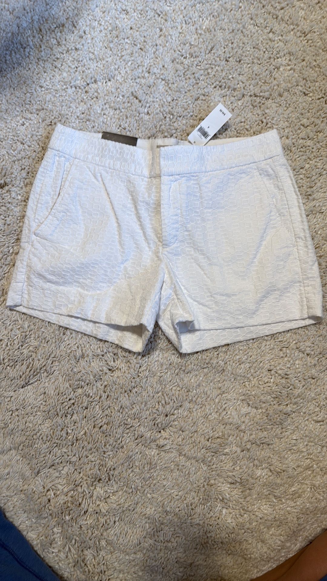 Elegant White Women's Shorts banana republic Hampton fit 4 new cotton print