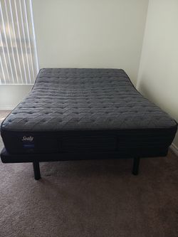 Sealy Queen Mattress with Metal Frame