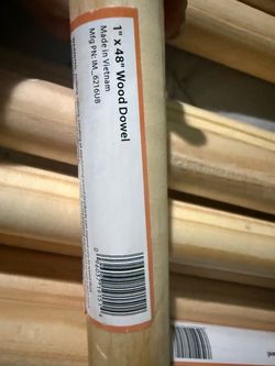 New wood dowels  1.48 inch never used. 54 pieces