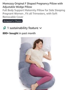 Momcozy Original F Shaped Pregnancy Pillow~ Momcozy Original F Almohada de embarazo