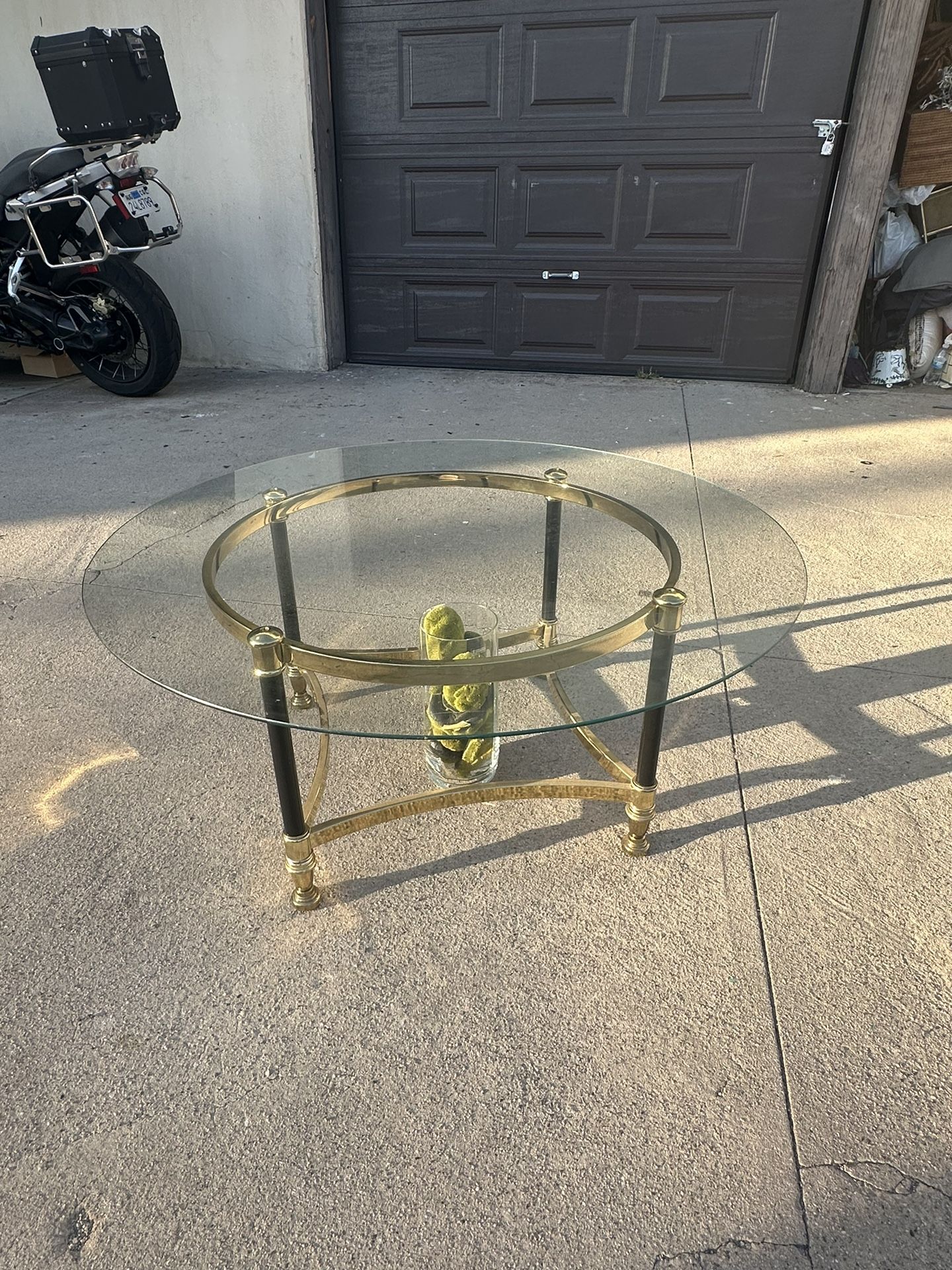 Vintage Coffee Table with Detachable Glass 