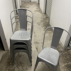 Metal Chairs Set Of 4 