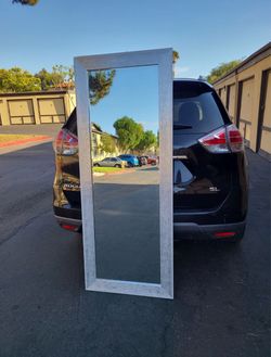 Large Full-Length Mirror with Silver Frame