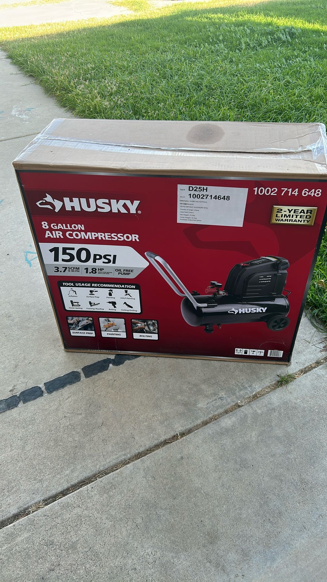Husky 8 Gallon Air Compressor