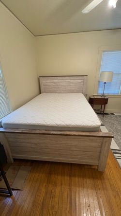 Queen Bed Frame + Mattress