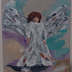 Angel Painting 10"x12" Acrylic