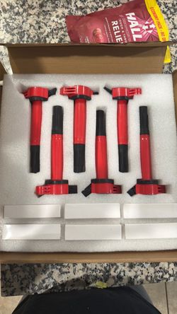 Red Ignition Coil Pack Set of 6