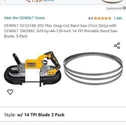 DeWalt Band Saw Cordless 20v