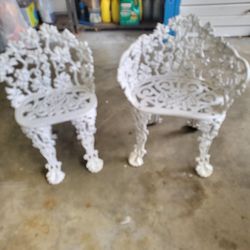 Two Piece Cast Iron Garden Furniture 