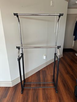 Double Rail Freestanding Clothes Rack