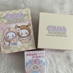 Blind Boxes Emma Fuzzy Family Squishy Series Labubu Like Stuff
