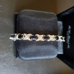Diamond/Sapphire Tennis Bracelet