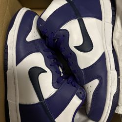 NIKE Dunks High top - white/ midnight navy