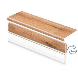 Fresh Oak Vinyl Stair Tread & Reversible Riser Kit 