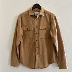 Men's Long Sleeve Collared Button-Down Shirt - Goodfellow & Co Brown M