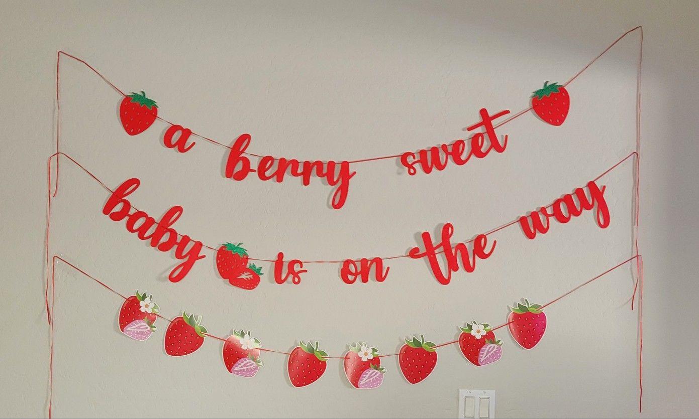 Strawberry Themed Baby Shower Items