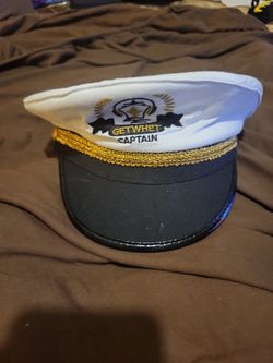 White Yacht Captain Costume Hat