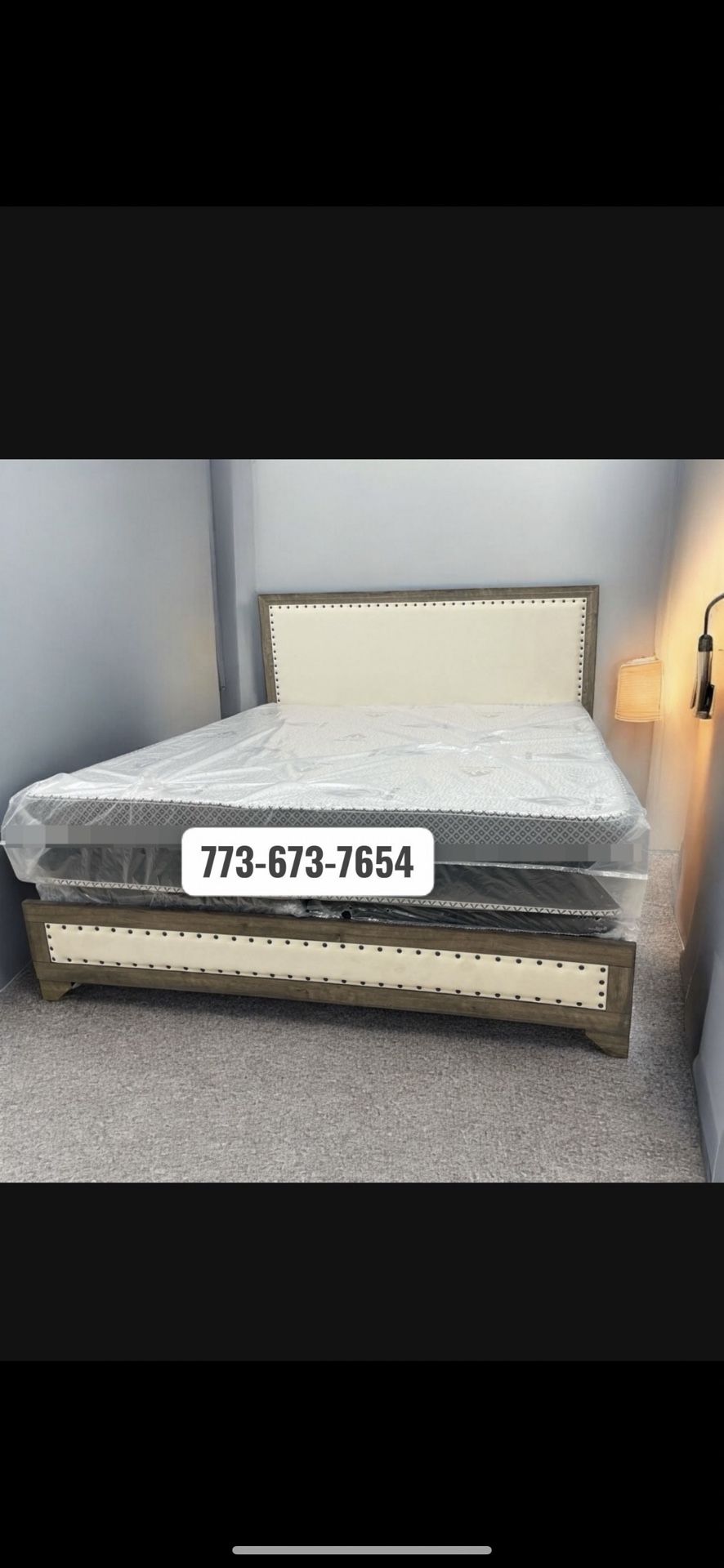 Brand New King Bed Frame with Mattress & Box Spring Only $449 🚨Ready for Delivery 🚛