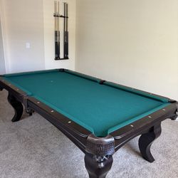 8’ Pool Table Delivered & Installed - All Equipment Included