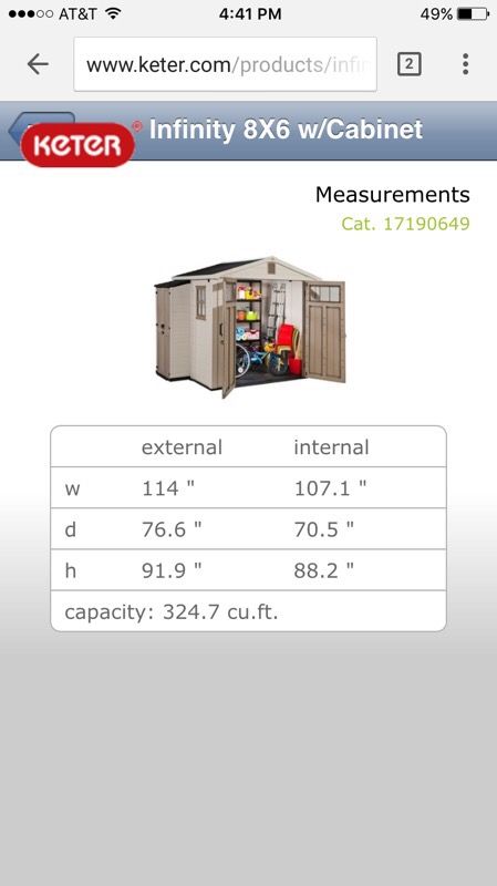 Keter Infinity 86 Storage Shed