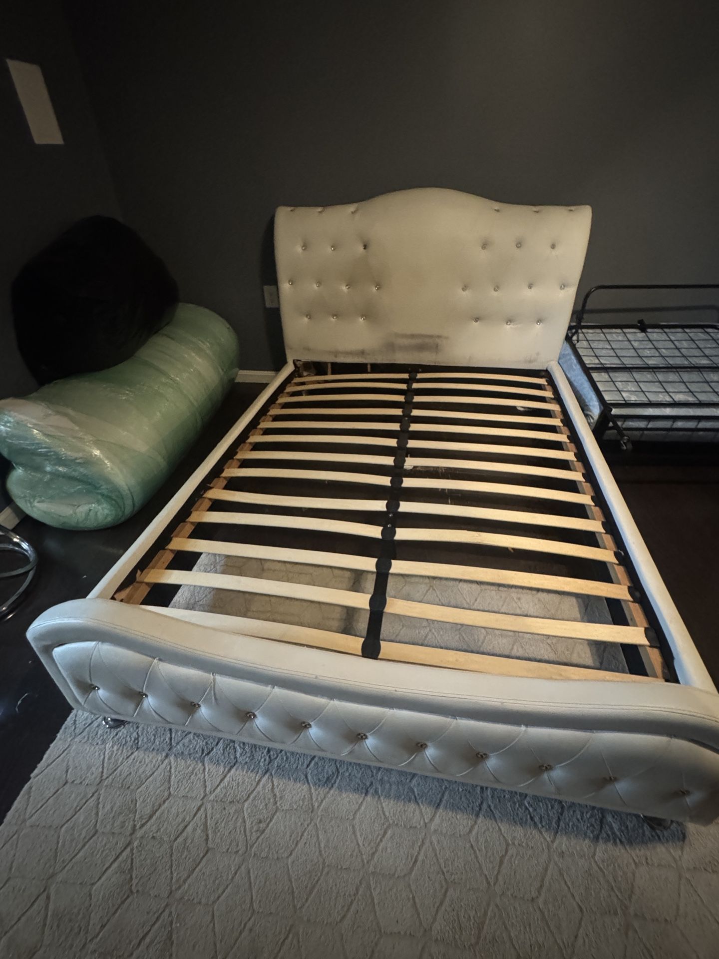 Queen Bed Frame & Mattress