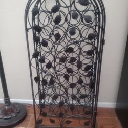 35 Bottle  Black Metal Wine Rack