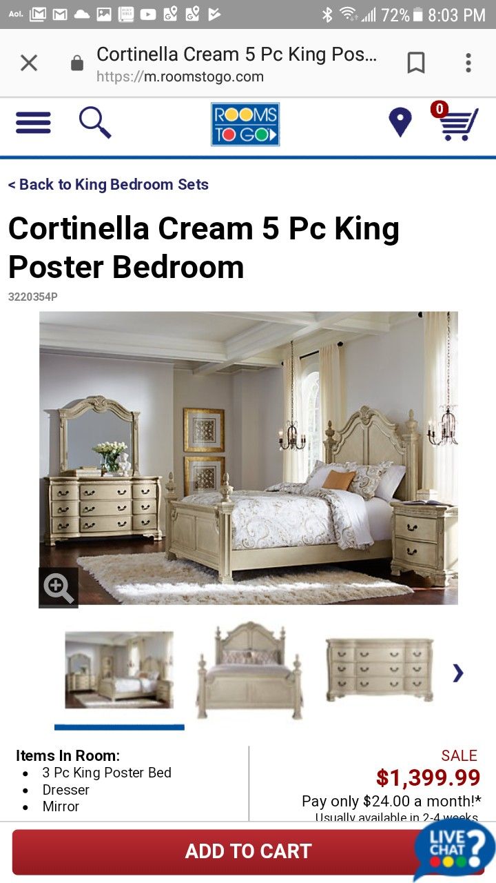 Cortinella bedroom sale set