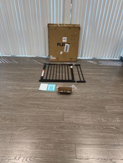 $30 #2781 (30” Tall X 29-36” Wide) Blavk Safert gate for baby toddler or dog / easy install/ locking gate