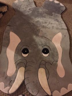 Elephant puzzle mat