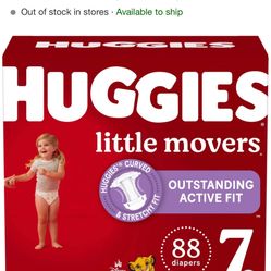 Huggies Diapers size 7 (NEW) - 88 Count