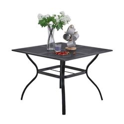 37" x 37" square dining table black