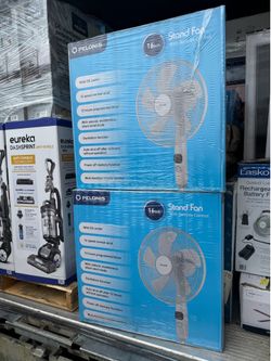 Pelonis 16" 12-Speed Oscillating Pedestal Fan, Ultra Quiet, Remote