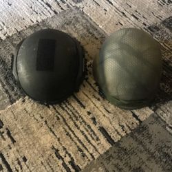 Two Military Combat Helmets 