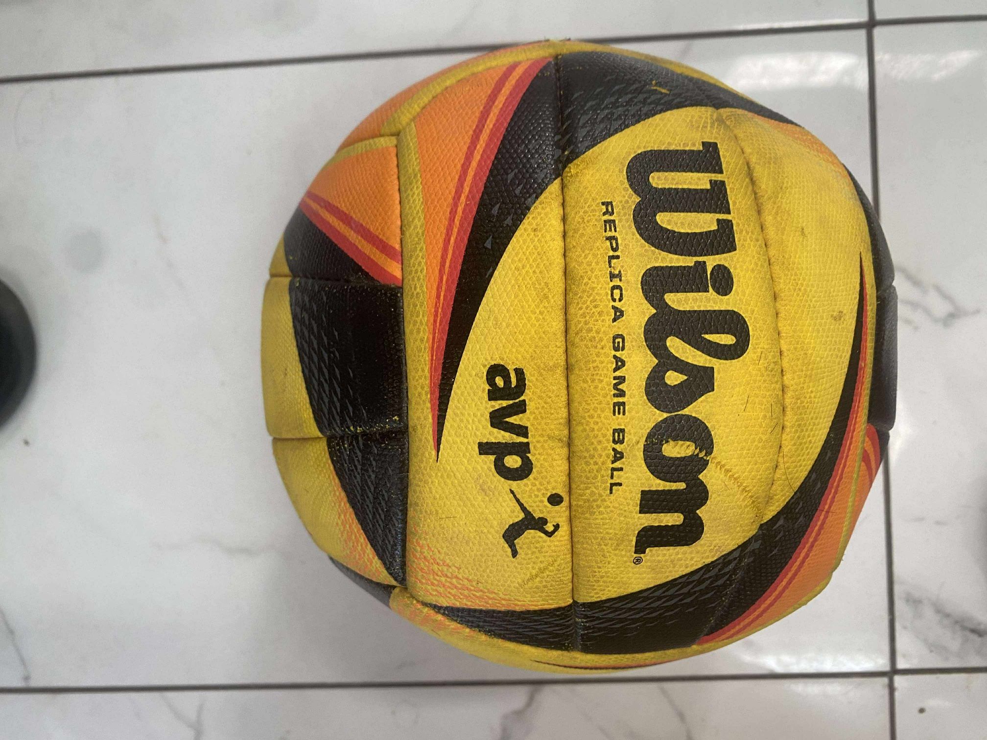 Wilson AVP OPTX Replica Beach Volleyball – Black/Yellow – High Quality Pro Game