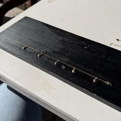 14k Tri-Color Moon Anklet 