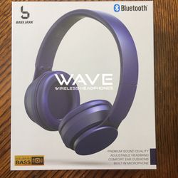NWT Wireless Headphones With Built-in Mic Blue