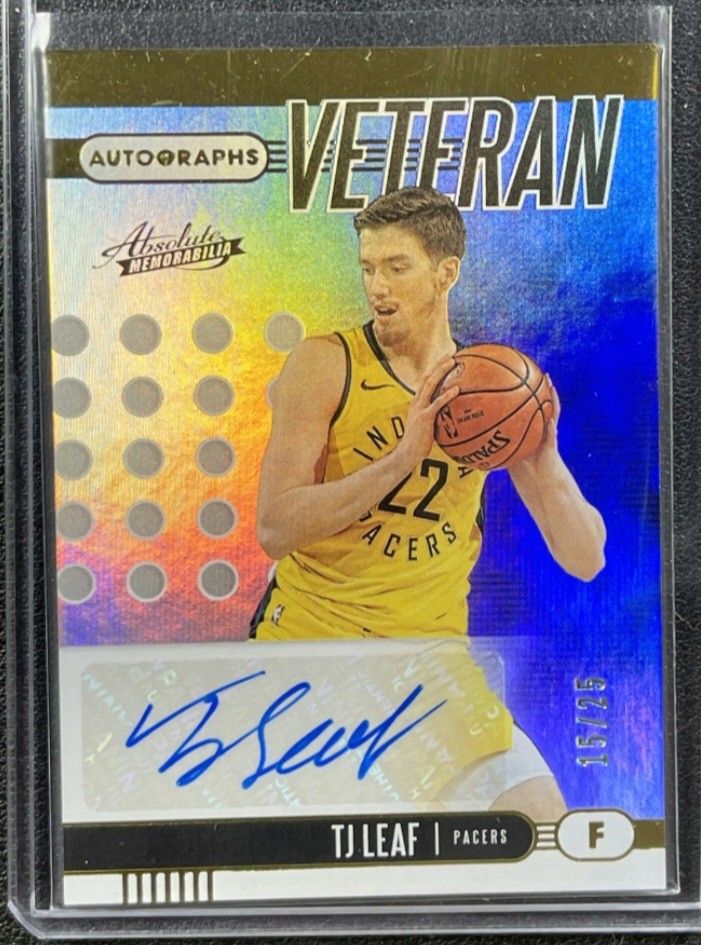 Real Nice T.J. Leaf Rookie, Auto Card In MINT CONDITION ..Numbered #, 15/25 ...