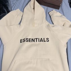 beige essential hoodie medium 