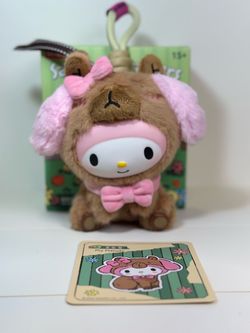 Sanrio Capybara My Melody Plushie Keychain