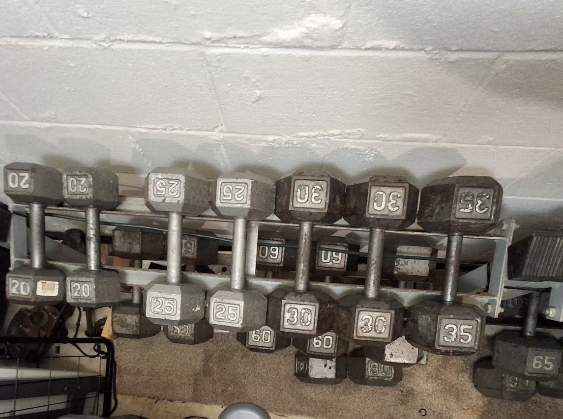 Dumbbells with racks
