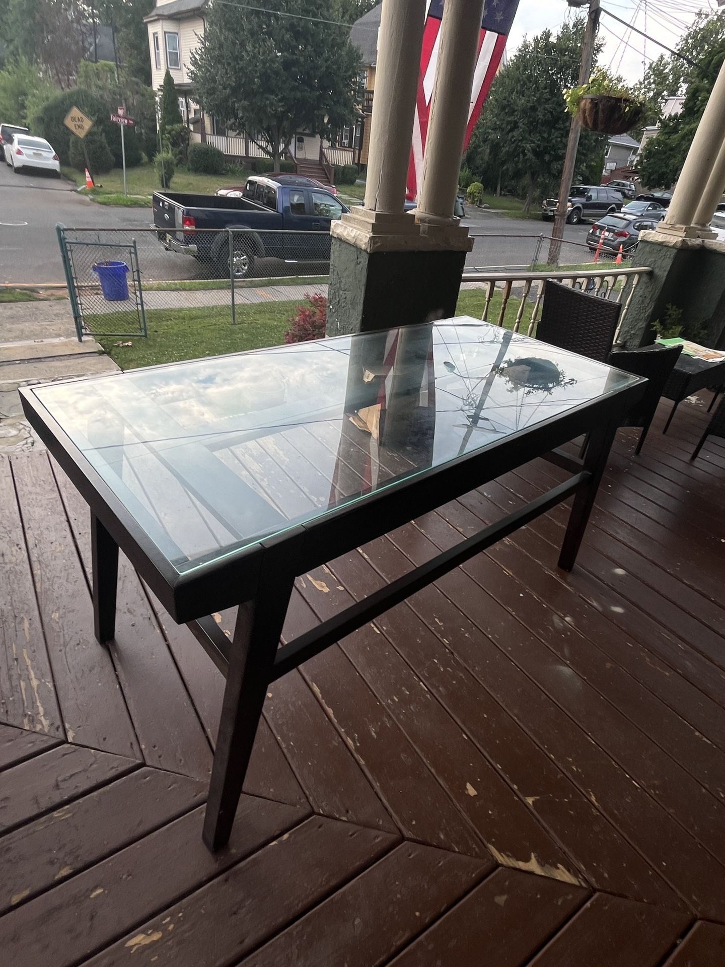 Dinning Table With Glass Front