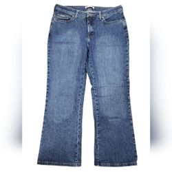 Lee Size 14P Natural Bootcut Women's Jeans in Classic Blue