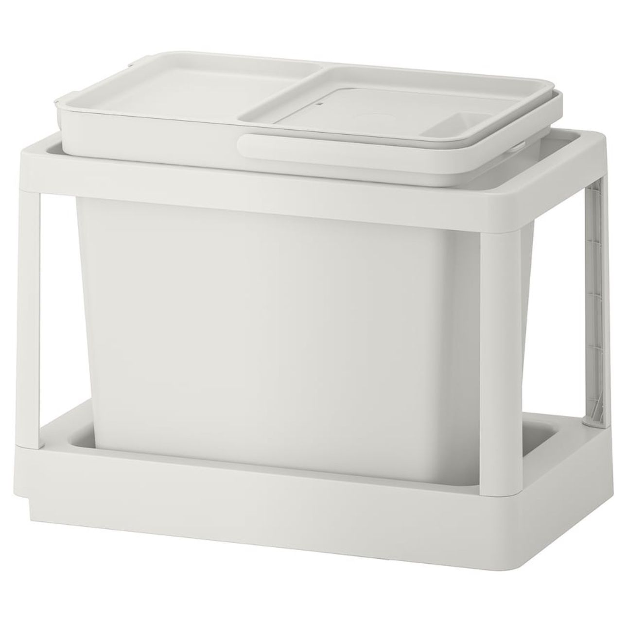 2 IKEA Hallbar Trash Bins and 2 Pull-Out Frames