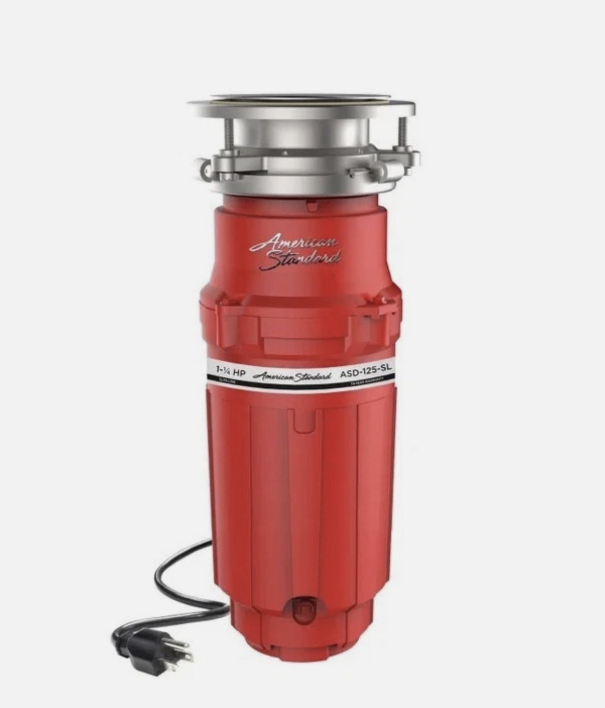 American Standard Slim Line 1.25 HP Food Waste Disposer 100 Stainless Steel Red