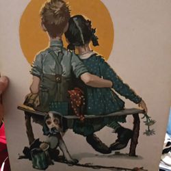 Antique Oil On Board . Real Painting 