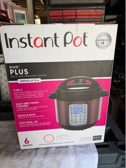 Instant Pot 6Qt Duo Plus 9-in-1 Multicooker, Pressure Cooker, Slow Cook, Rice Maker, Steamer, Sauté, Yogurt, Warmer & Sterilizer, Stainless Steel, 6 Q