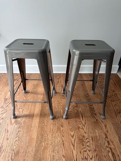 Metal Bar Stools (set of 2)