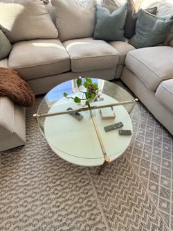 Round glass table