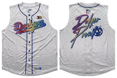 Los Angeles Dodgers Pride Sleeveless Jersey Mens XL SGA 26”x31”
