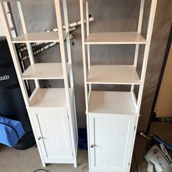 Two tall Shelves (5 Feet High) And console Shelf 